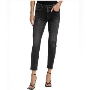 Moussy‎ Vintage Lenwood Skinny Jeans Black Distressed Pants Size 28 Womens